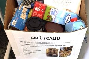 Collecting food for the ‘Cafè i Caliu’ project