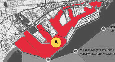 Zona A. Aigües d'interiors del Port i pantalà de Repsol