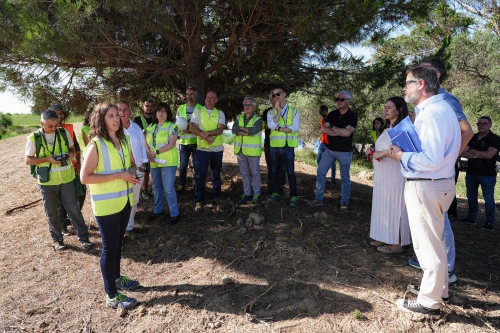 El president del Port i l'alcalde de Vila-seca visiten les obres de restauració de l'espai natural dels Prats d'Albinyana