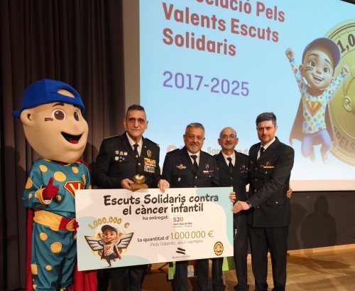 La Policia Portuària de Tarragona participa en l’entrega del milió d’euros recaptat per l’associació Pels Valents Escuts Solidaris