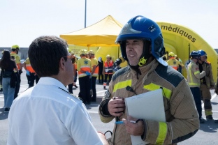 Simulacre d’incendi amb ferits en un creuer al Port de Tarragona