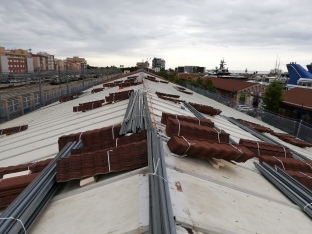 Las obras del Museo del Port de Tarragona superan la fase de desmontaje de la cubierta