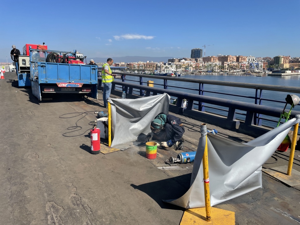 Comencen les obres de millora del ferm del pont mòbil del Port Tarragona