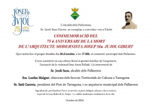 Commemoració del 75è aniversari de la mort de l’arquitecte modernista tarragoní Josep Maria Jujol