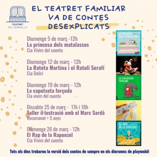 El Teatret familiar retorna amb força cada diumenge de març amb el cicle ‘Va de contes’