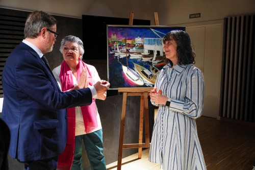 El Museu del Port amplia el seu fons amb un quadre de l’antic port esportiu del pintor tarragoní Tomás Olivar