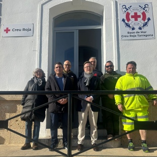 El president del Port visita l’edifici de la Creu Roja després dels treballs de millora