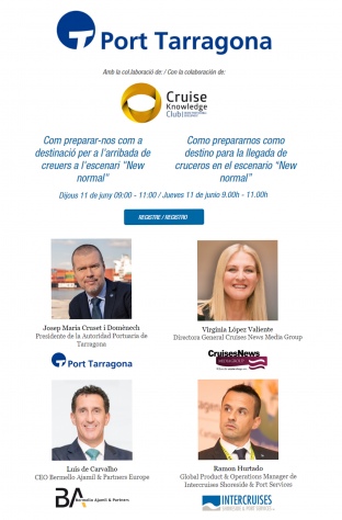 The Port of Tarragona organises the first *cruise webinar on adapting to the new normality