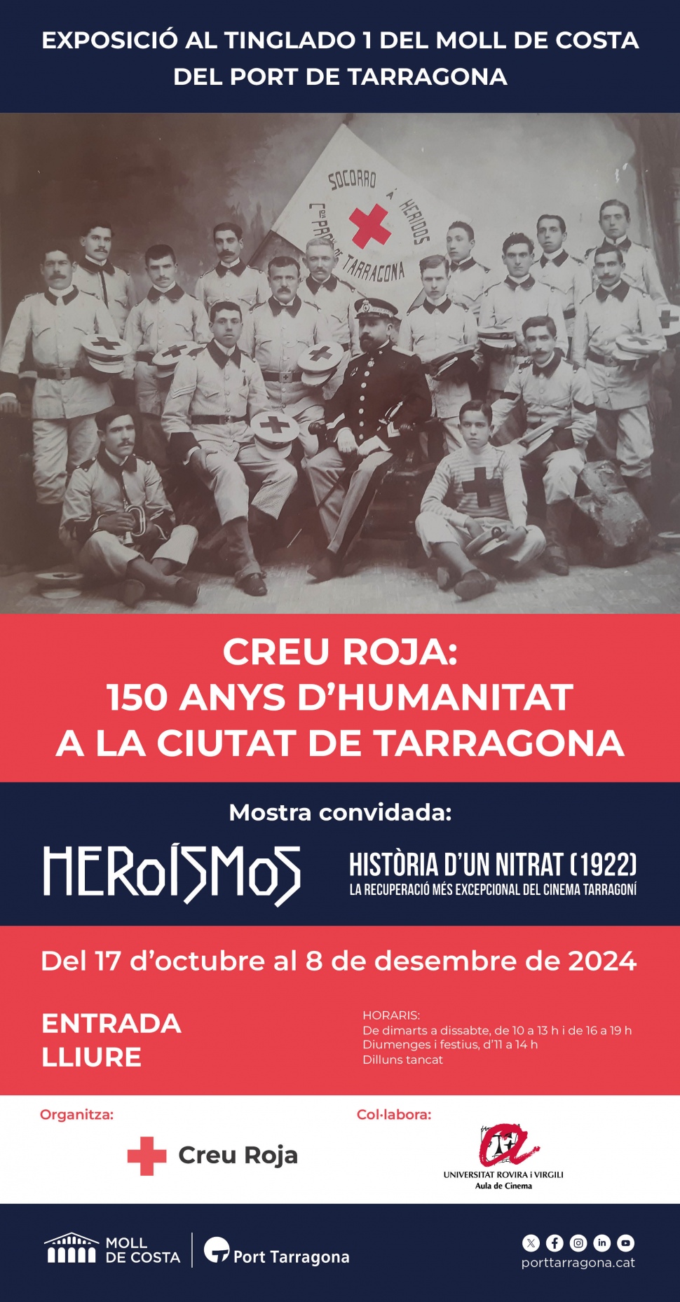 Creu Roja: 150 anys d’humanitat a la ciutat de Tarragona’ nova exposició al Tinglado 1