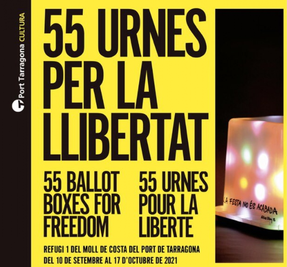 El Moll de Costa acull l’exposició ’55 Urnes per la llibertat’, homenatge als fets de l’1 d’octubre