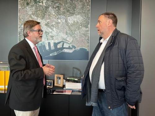 El president d’ERC, Oriol Junqueras, visita Port Tarragona