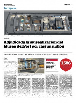 Adjudicada la museïtzació del Museu del Port per gairebé un milió