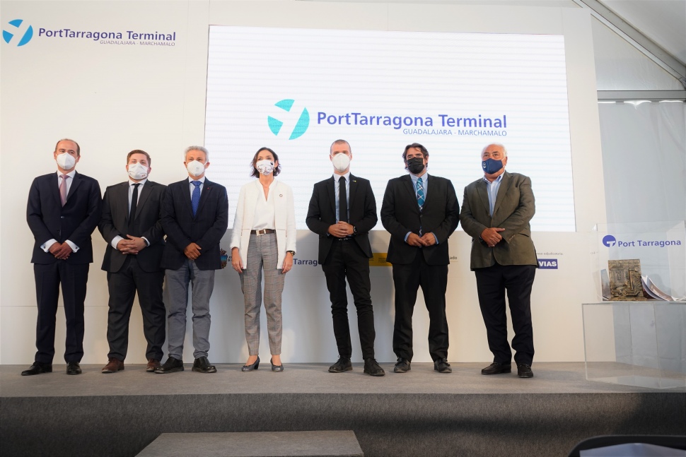 La ministra Reyes Maroto i el president del Port de Tarragona inauguren les obres de la &quot;PortTarragona Terminal Guadalajara - Marchamalo&quot;