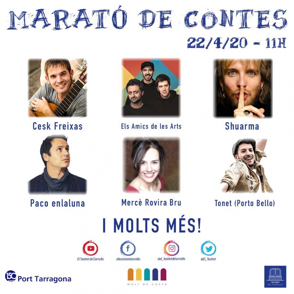 El Teatret del Serrallo omplirà les cases de màgia amb la ‘Marató de Contes’ de Sant Jordi Virtual