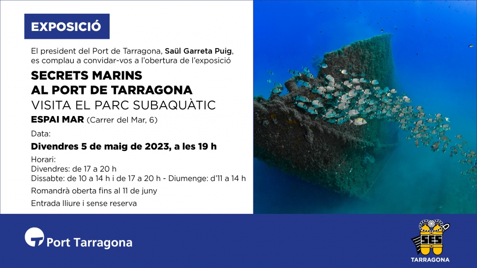 El Parc Subaquàtic i el Port Tarragona obren l’exposició ‘Secrets Marins’ al nou Espai Mar del Carrer del Mar
