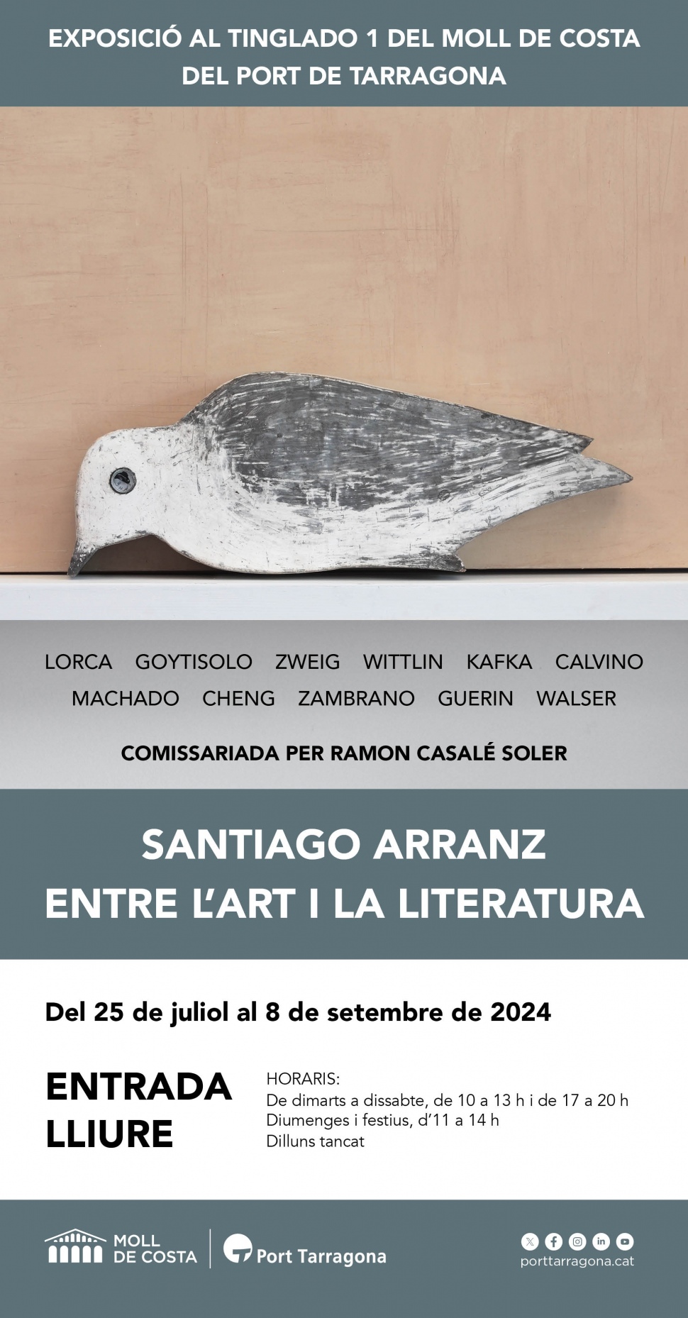 ‘Entre l&#039;art i la literatura’ de Santiago Arranz al Tinglado 1 del Moll de Costa de Port Tarragona