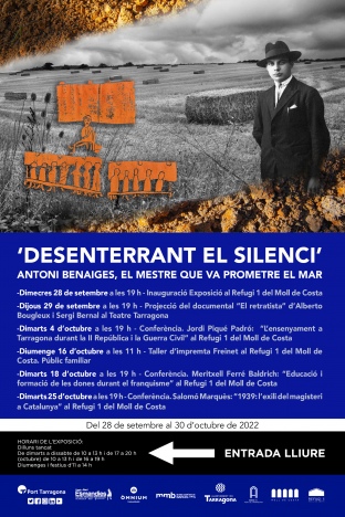 El Port de Tarragona inaugura, al Refugi 1, l’exposició ‘‘Desenterrant el silenci. Antoni Benaiges, el mestre que va prometre el mar”